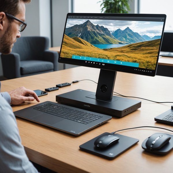 Quels sont les avantages des stations d'accueil pour ordinateurs portables avec double sortie vidéo?